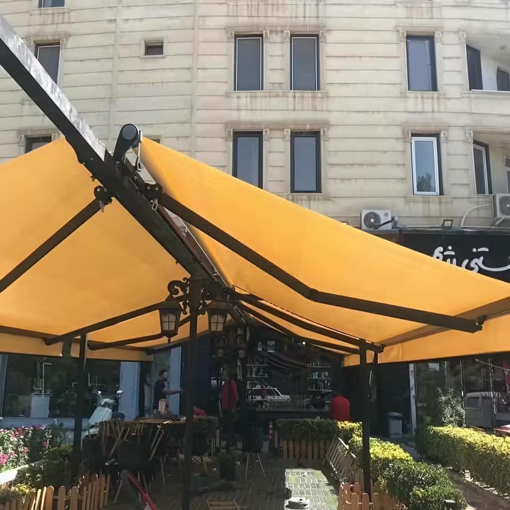 سایبان برقی اتوماتیک مغازه و پارکینگ 028 سایه بان اتوماتیک پارکینگ