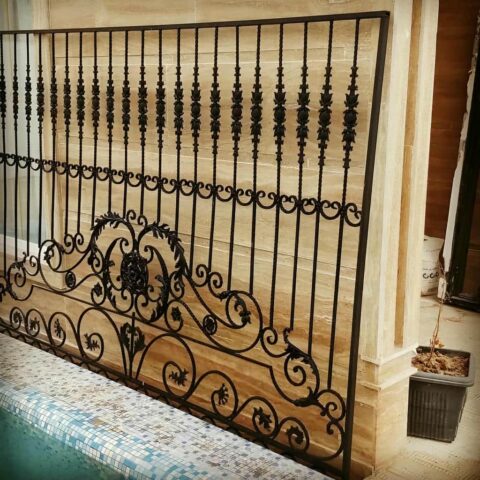window-guard-iron-fence-wrought-iron-gf ساخت مدل های متنوع حفاظ پنجره