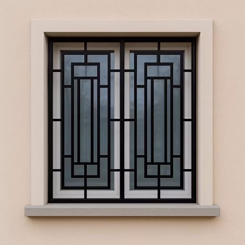 پوشش رنگ الکترواستاتیک فاظ پنجره مدل کلاسیک مهرآهن