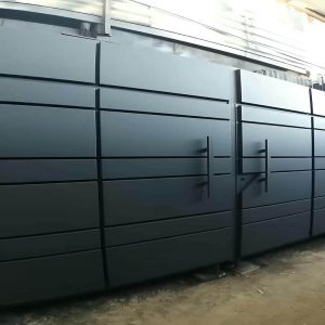 درب مدرن کیت کت افقی برای ویلا و پارکینگ