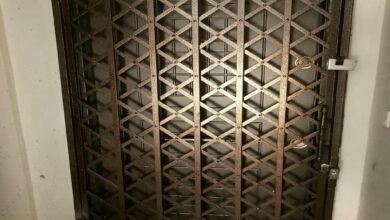 درب آکاردئونی در مهرشهر کرج