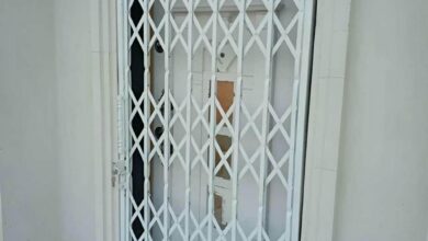 درب آکاردئونی در نیشابور