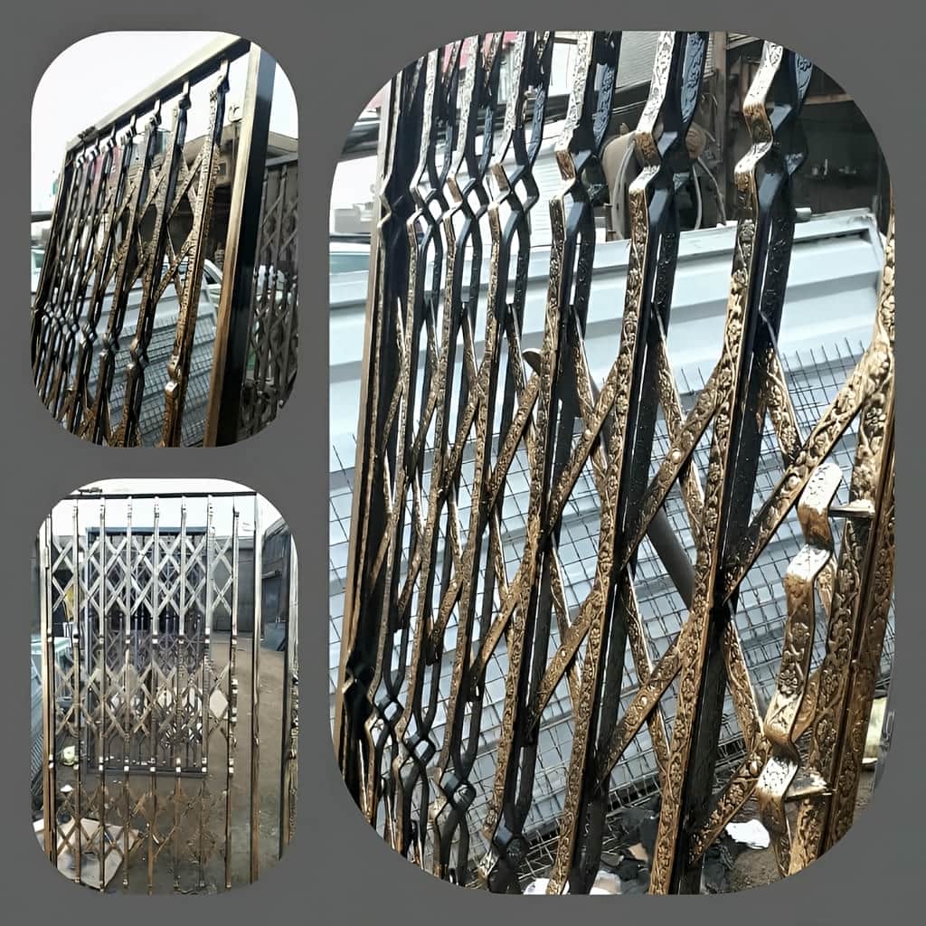 خرید درب آکاردئونی طرح دار با طرح لوزی