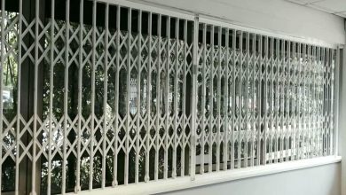 درب آکاردئونی طلایی سفارشی