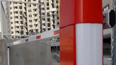 راهبند تلسکوپی با کابین فلزی مقاوم و پوشش رنگ یکنواخت