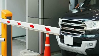 راهبند مجتمع مسکونی با کابین فلزی مقاوم و پوشش رنگ یکنواخت