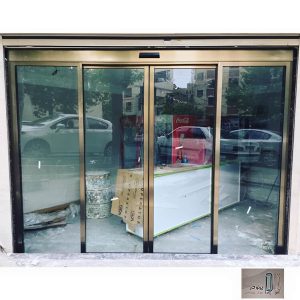 درب اتوماتیک شیشه ای فریم دار با فریم آلومینیومی مقاوم