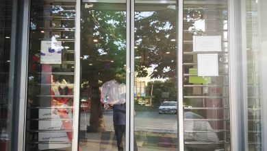درب شیشه ای اتوماتیک کشویی با فریم آلومینیومی باریک