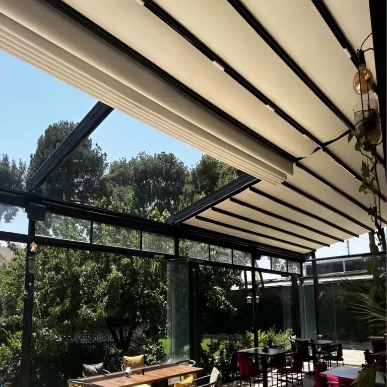 سقف برقی شیشه ای مدرن