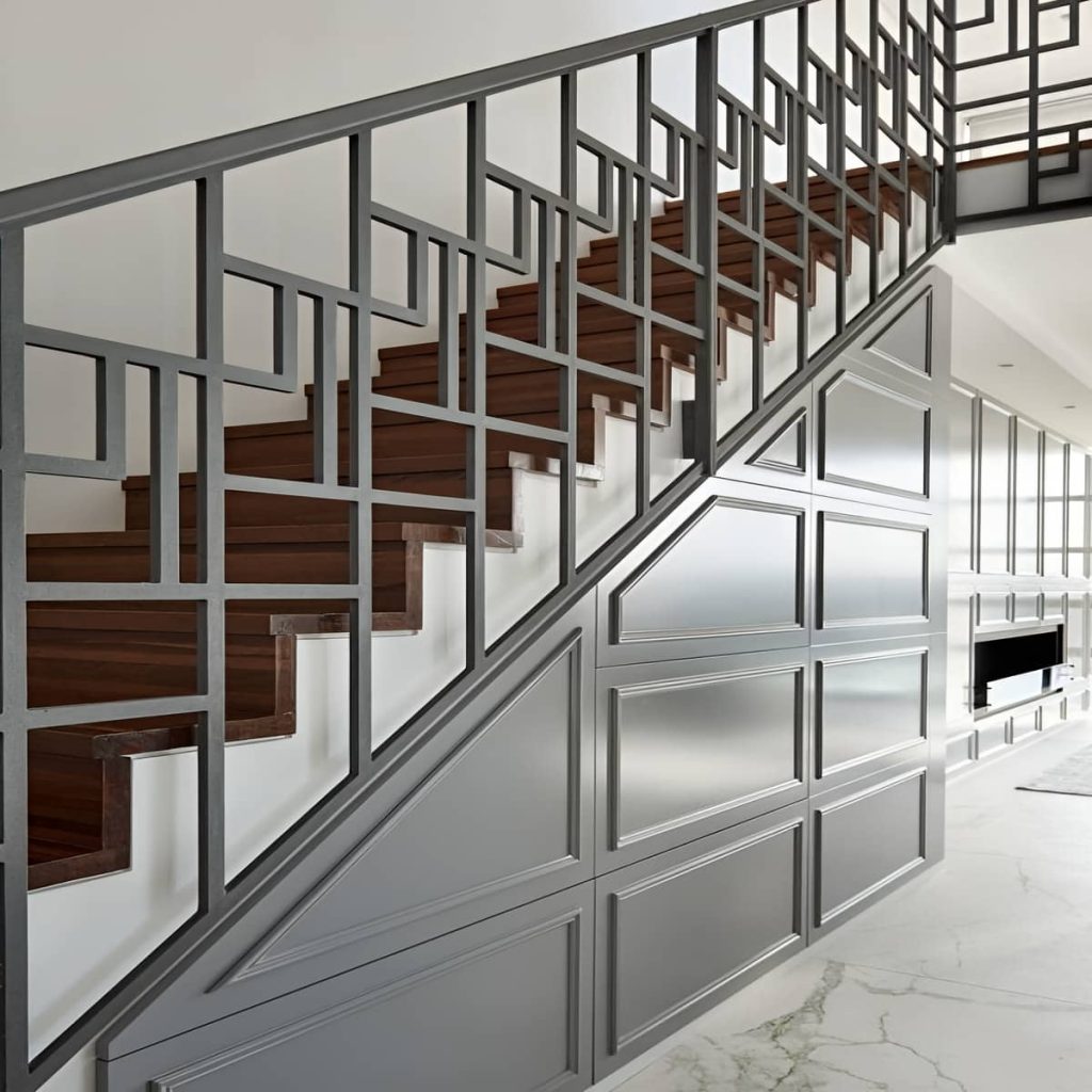 نرده لیزری فلزی با طرح هندسی