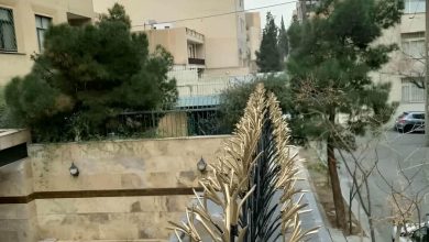 حفاظ روی دیوار حیاط هماهنگ با نما