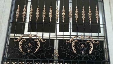 حفاظ پنجره سفید طلایی سفارشی