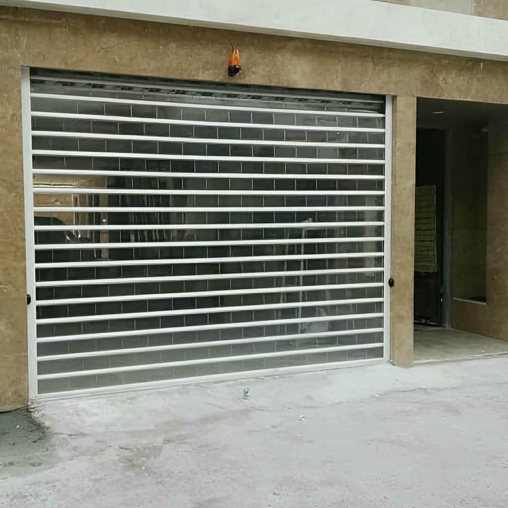 کرکره برقی پارکینگ با ریل تراز دهانه