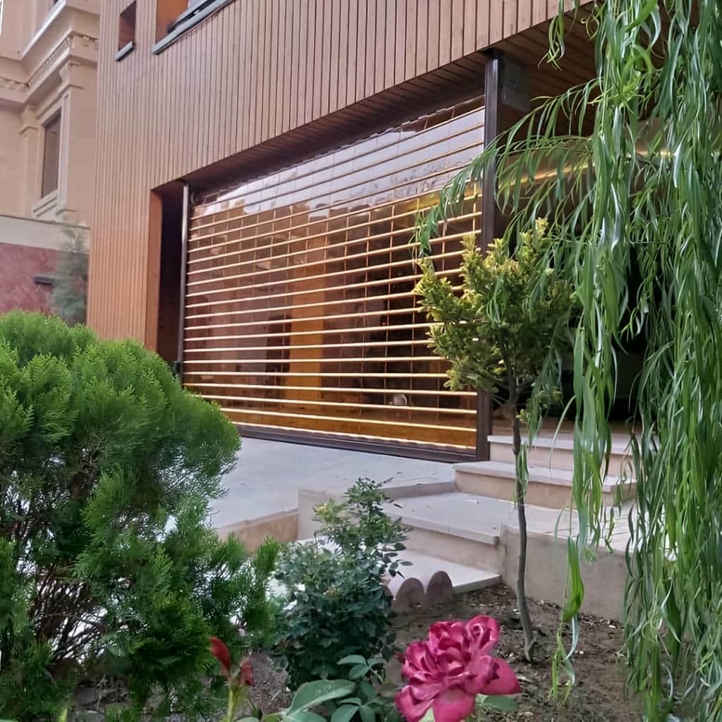 کرکره برقی پارکینگ با شفت و یاتاقان محکم