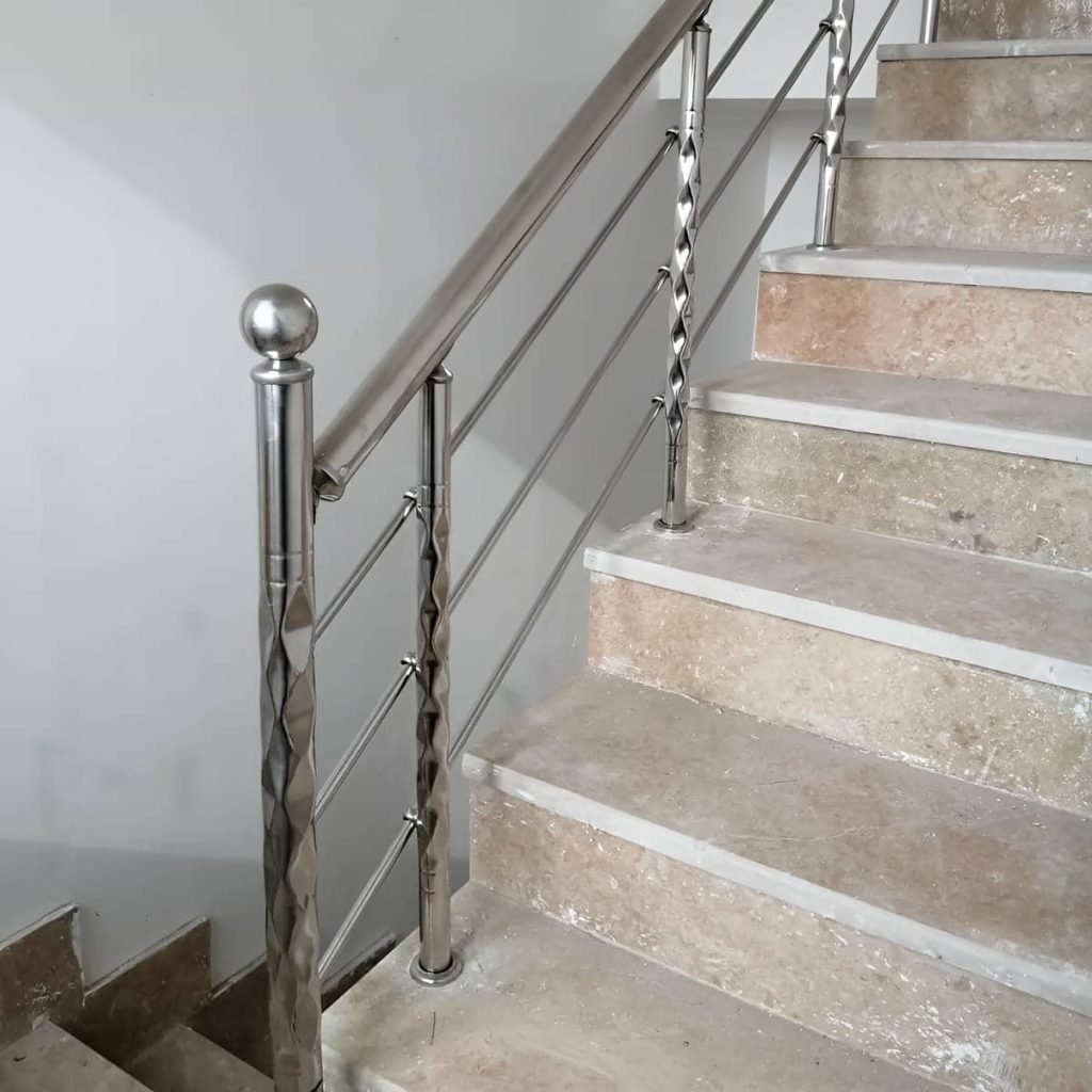 قیمت نرده استیل ترکیبی با چوب و سنگ