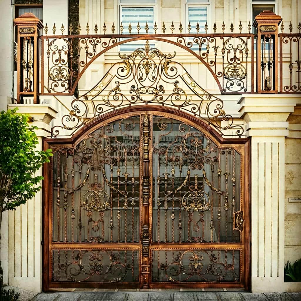 درب پارکینگ برش لیزری با طرح کلاسیک مناسب ورودی باغ