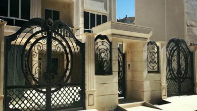 درب حیاط برش لیزری با فریم محکم و رنگ مات