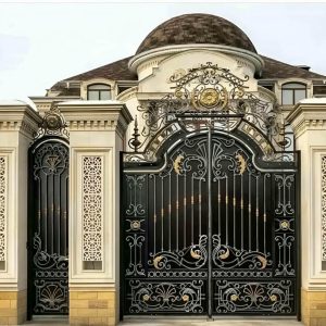 درب حیاط کشویی با ریل روان و کف تراز
