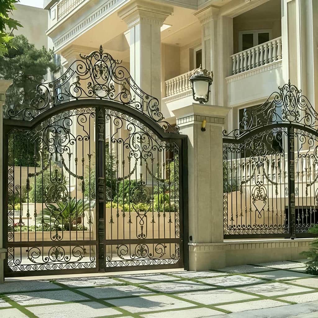 درب پارکینگ ریلی با قفل ایمن و دستگیره محکم
