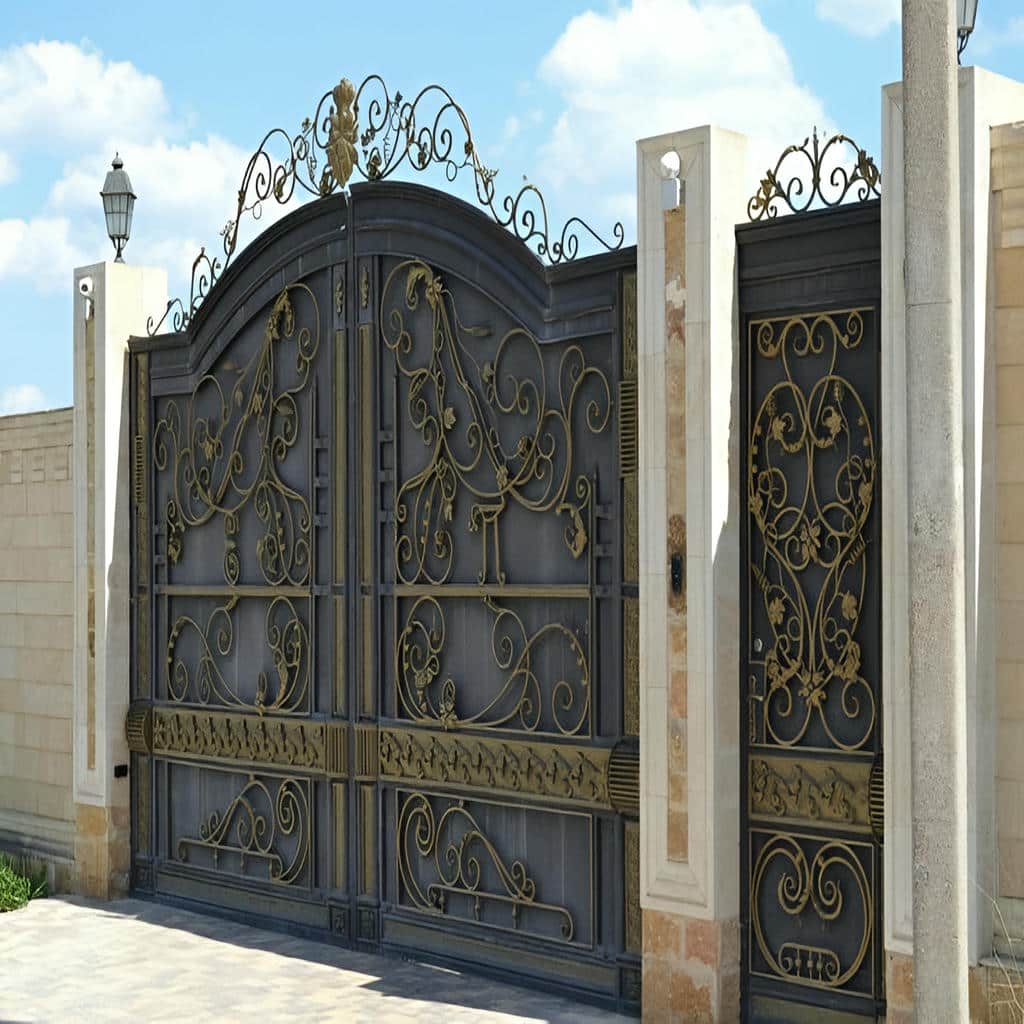 درب فلزی طرح چوب با پوشش مقاوم برای فضای بیرونی
