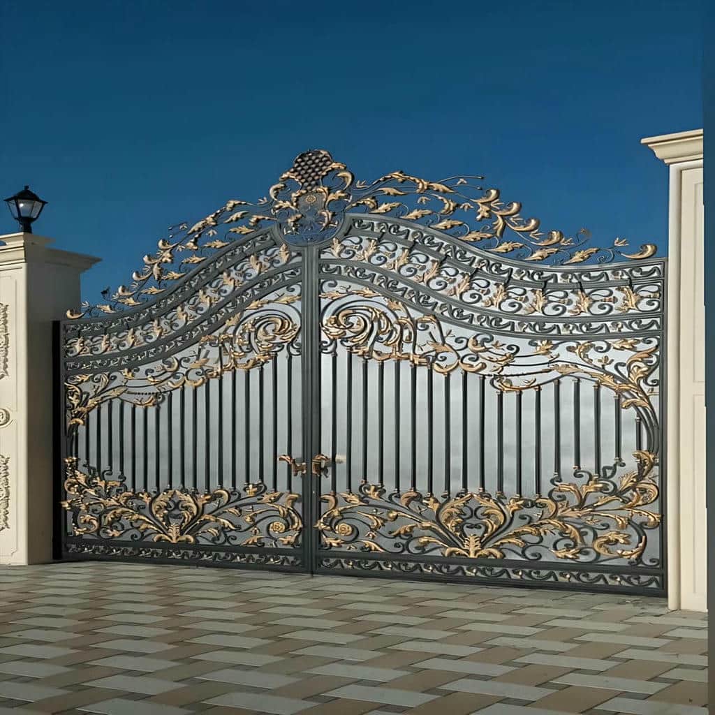 درب حیاط برش لیزری با جوشکاری تمیز روی قاب