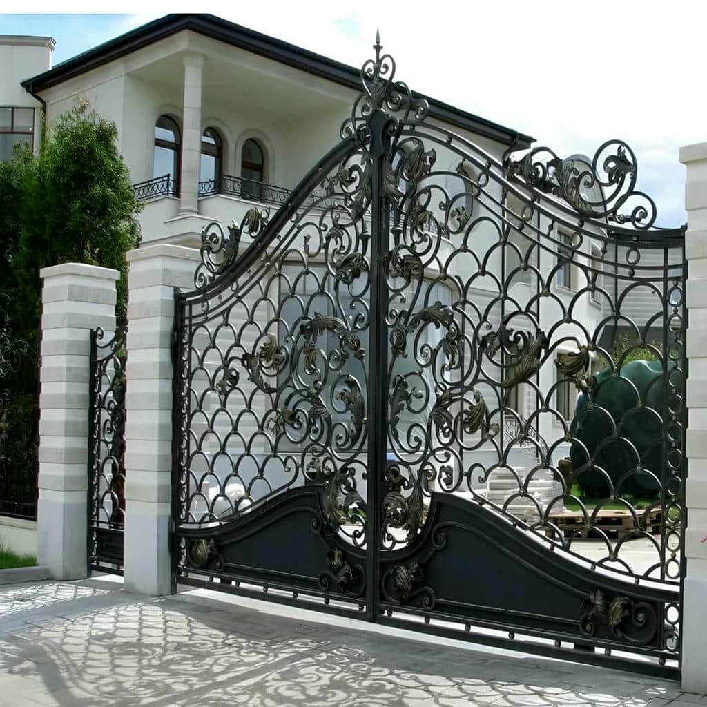 درب ویلا مدرن با فریم فلزی مستحکم در ورودی اصلی - تصویر 2