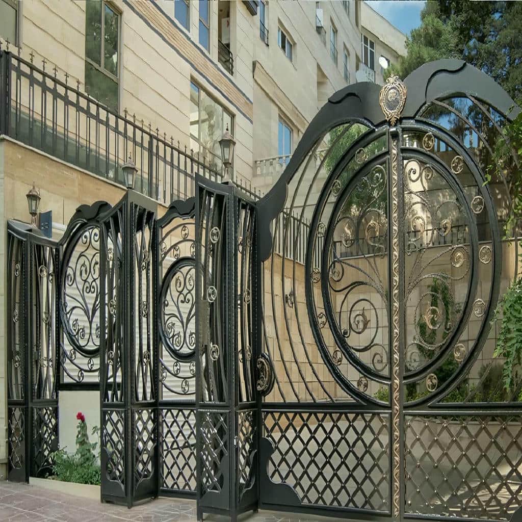 درب آهنی برش لیزری با برش دقیق طرح هندسی