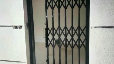 نرده آکاردئونی با متریال فلزی مقاوم