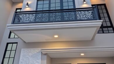جان پناه بالکن در نمونه اجرای سریع و منظم