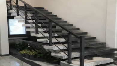 حفاظ لبه بالکن با طراحی ساده و خطوط منظم
