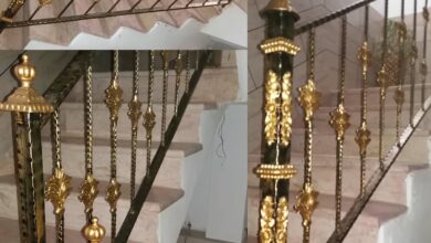 نرده فرفورژه بالکن در نمونه اجرای مدل ایرانی