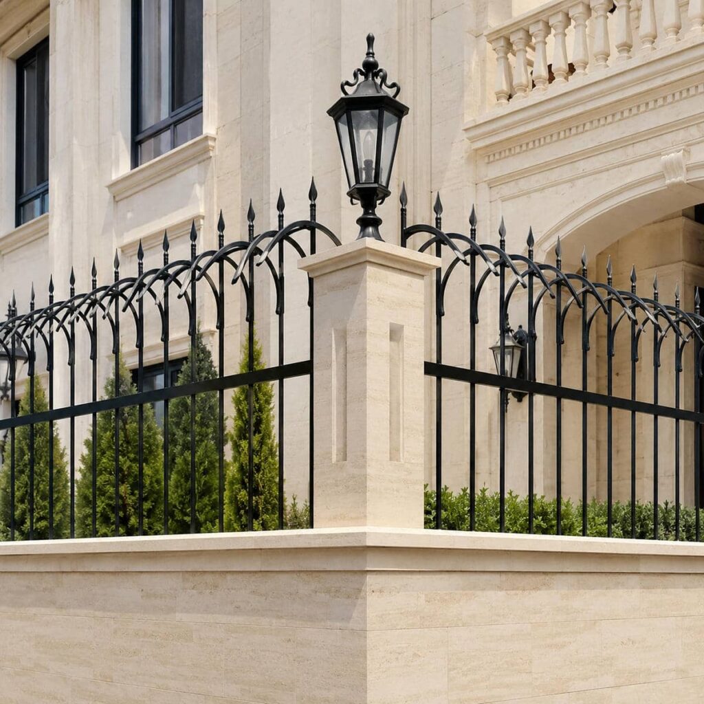 نرده دیوار حیاط در مرحله بررسی کیفیت متریال