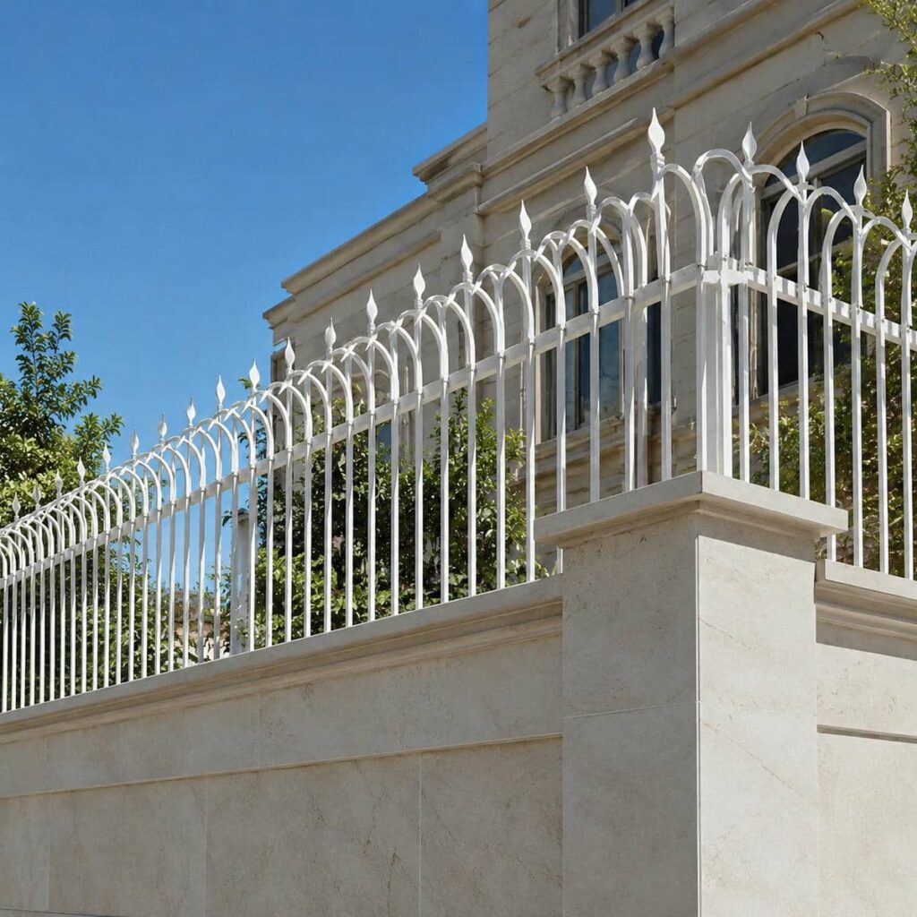حفاظ دیوار حیاط با سطح یکدست زیر تابش آفتاب حفاظ دیوار حیاط با سطح یکدست زیر تابش آفتاب