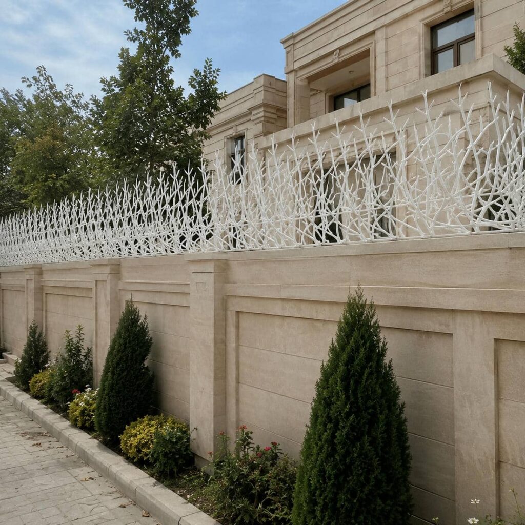 حفاظ دیوار نصب شده روی بنای بازسازی شده مشهد حفاظ دیوار نصب شده روی بنای بازسازی شده مشهد