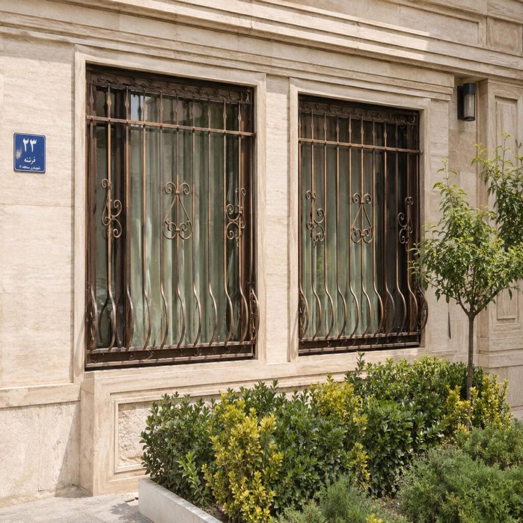 حفاظ پنجره سفارشی رنگ تیره استان خراسان رضوی
