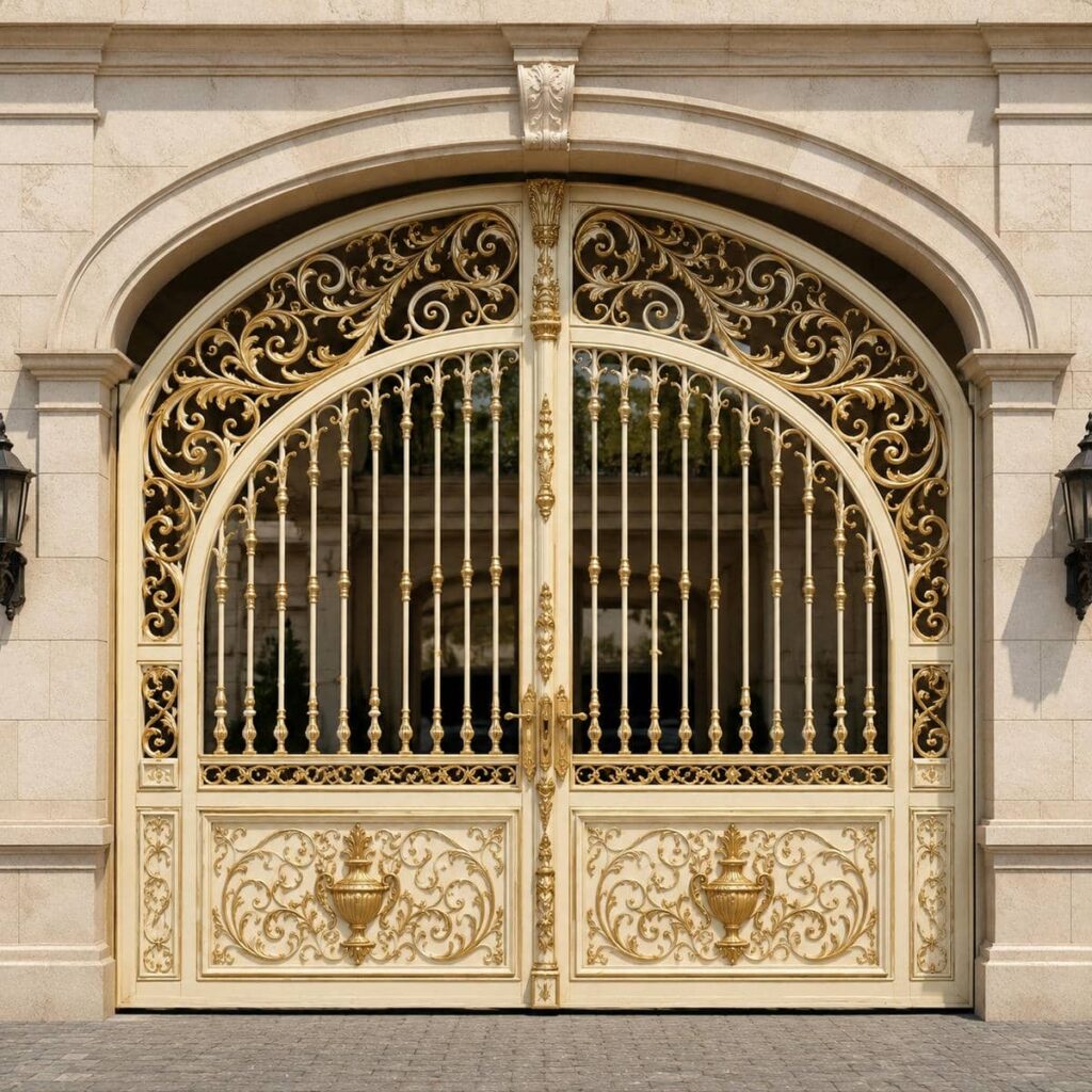 درب حیاط فلزی خاکستری در استان خراسان جنوبی