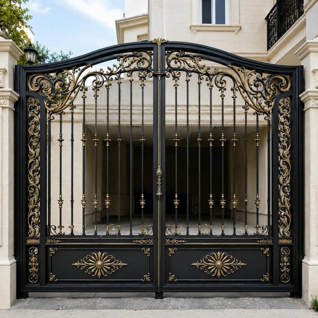 درب حیاط مدرن خاکستری برای ویلای بجنورد