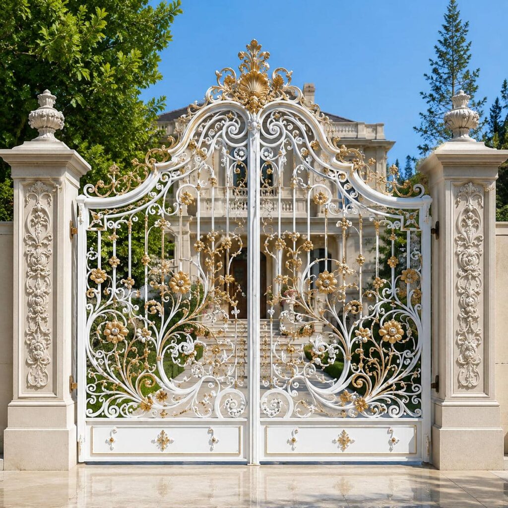 درب حیاط کلاسیک طلایی برای ورودی شهرکرد