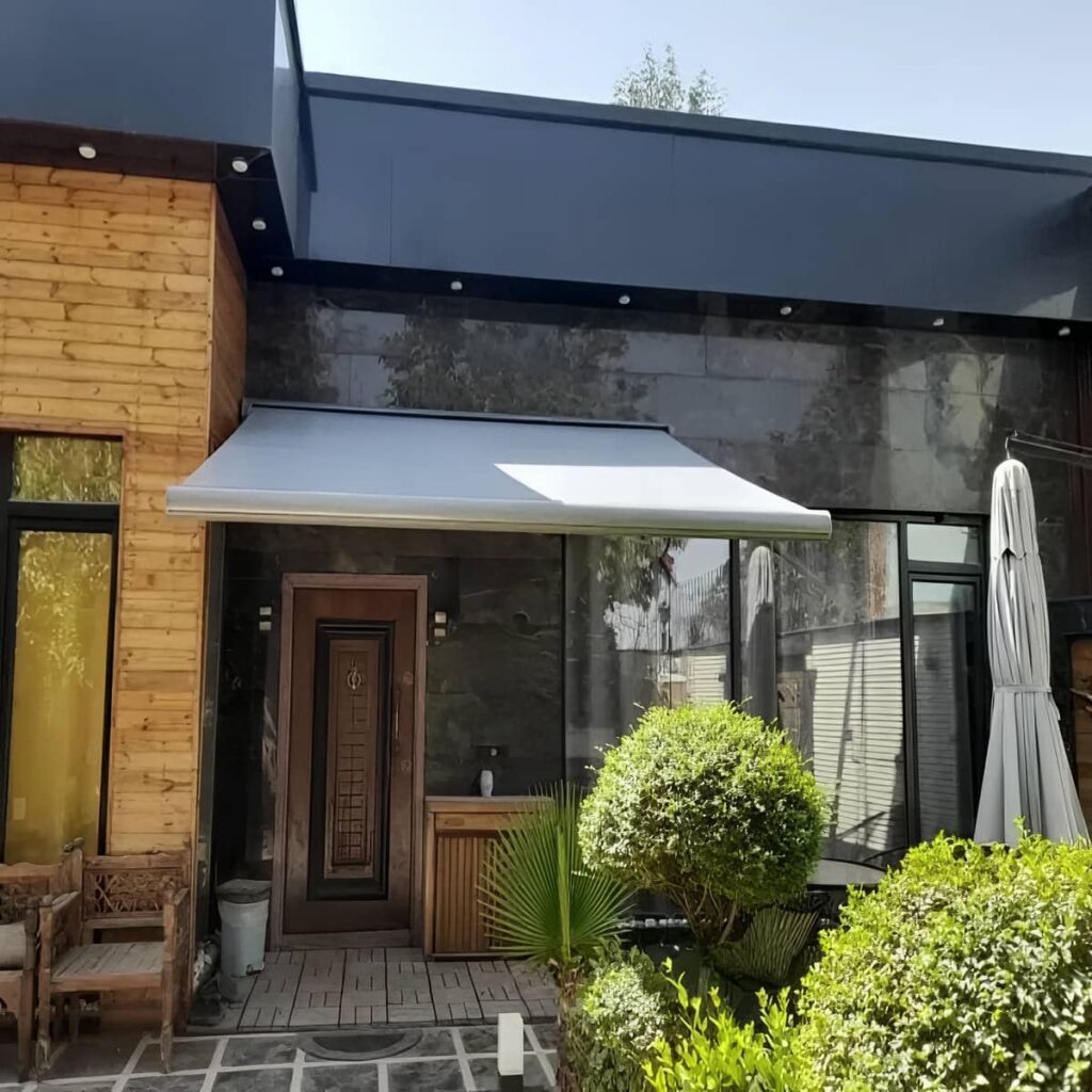 سایبان اتوماتیک پارچه ای فروشگاه در استان تهران