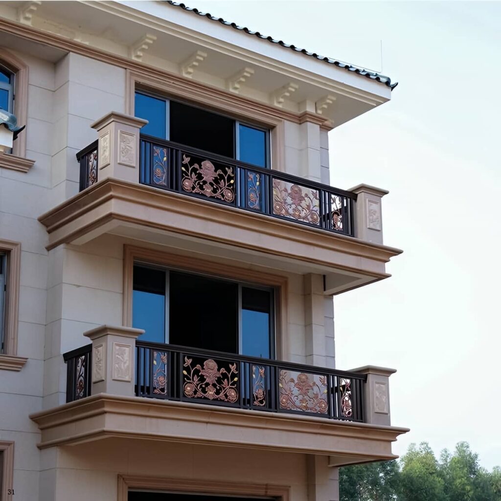 نرده بالکن بسته بندی شده برای ارسال پروژه