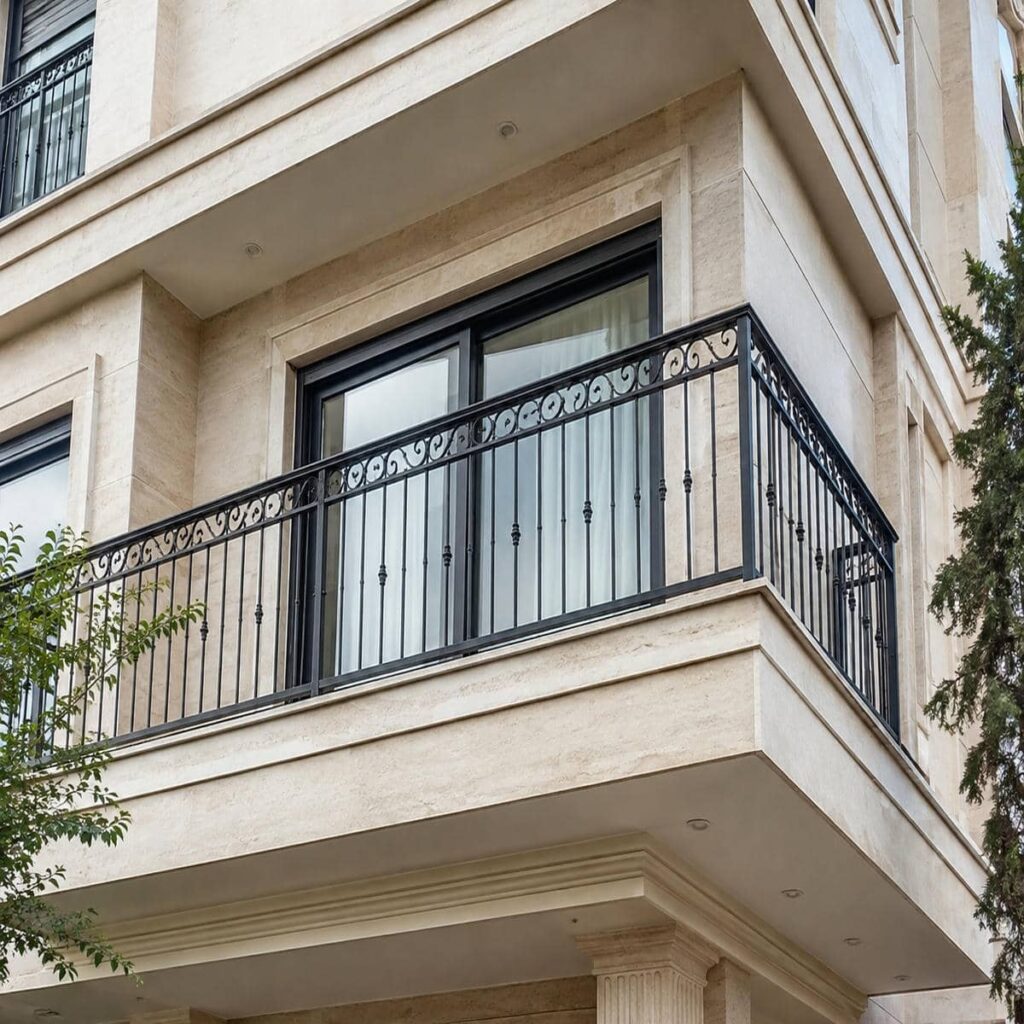 نرده بالکن سفارشی با فرم ساده نرده بالکن سفارشی با فرم ساده
