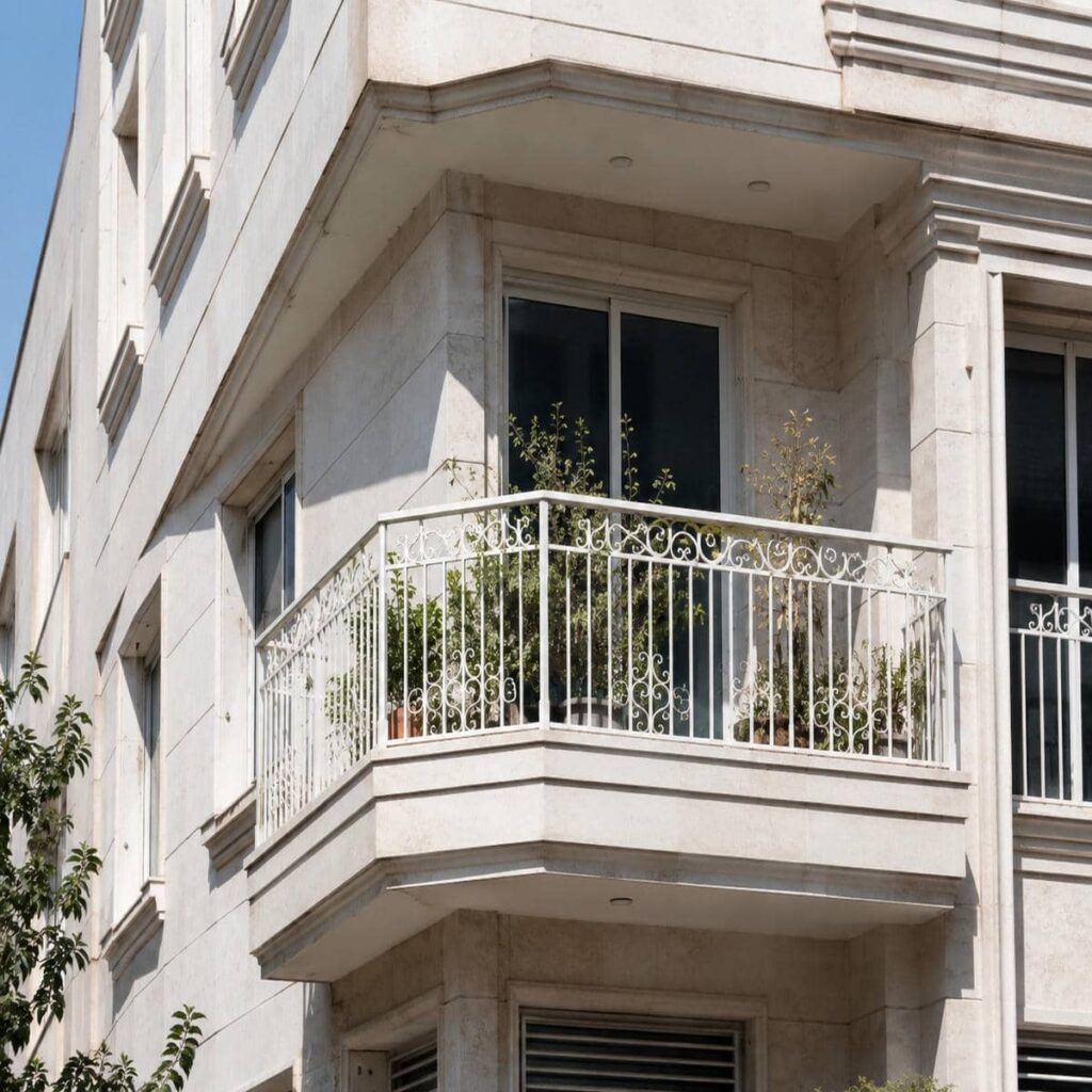 نرده بالکن سفارشی برای تراس بزرگ