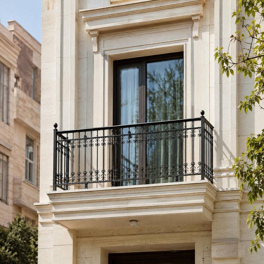 نرده بالکن مدرن پروژه نوساز استان خراسان رضوی