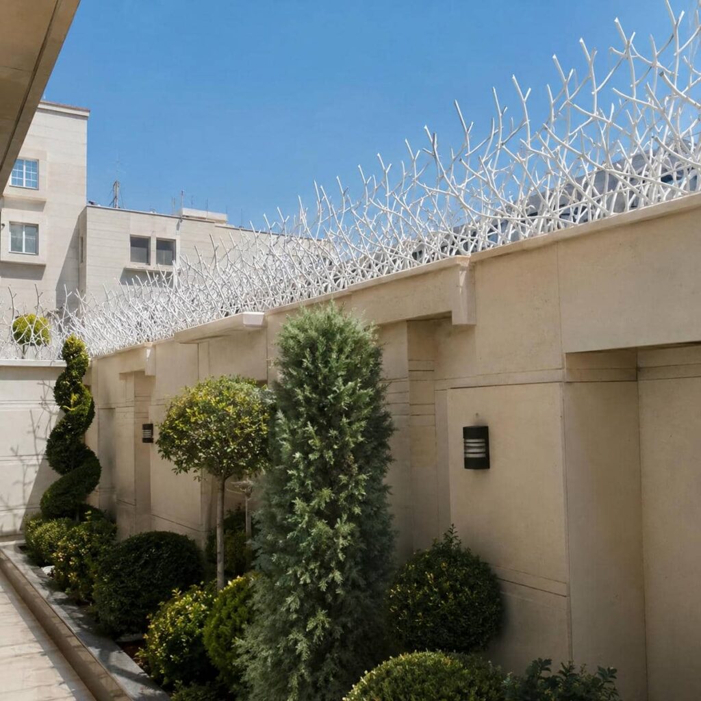 نرده حفاظ دیوار با پوشش رنگی نرده حفاظ دیوار با پوشش رنگی