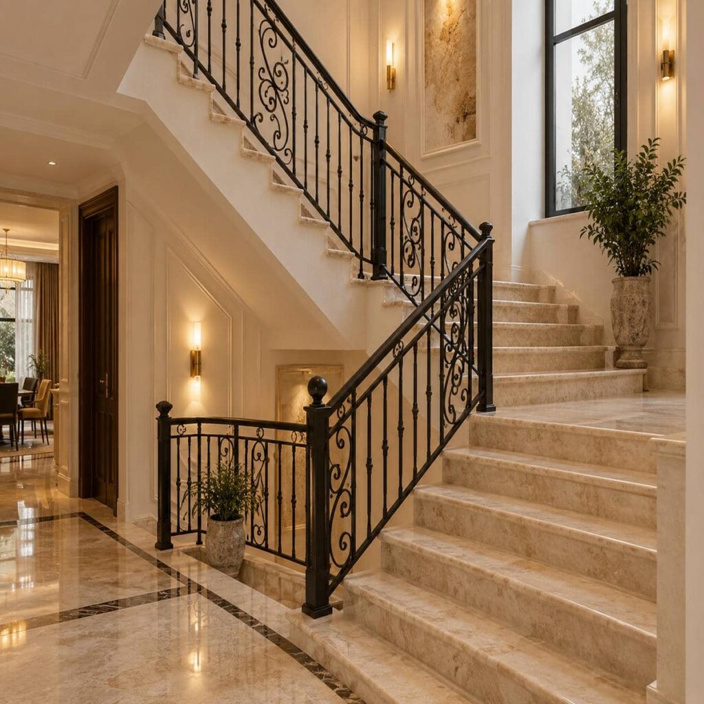 هندریل کنار دیوار داخلی