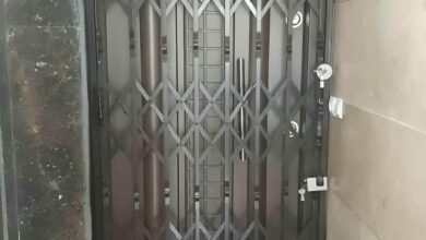 حفاظ درب آکاردئونی مشکی استان خراسان شمالی