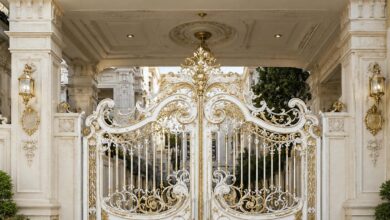 درب حیاط فلزی مشکی در استان زنجان