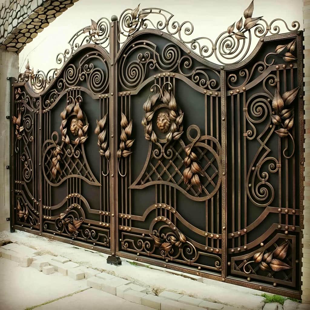 درب حیاط فلزی مشکی در بیرجند مرکز عرضه و سفارش درب حیاط در بیرجند و حومه