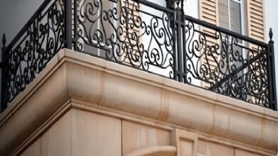 نرده بالکن ساری با طرح فلزی مدرن