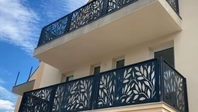 نرده بالکن فلزی مشکی در استان فارس